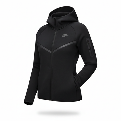 Black Nike hoodie on a white background