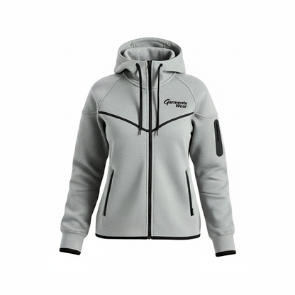 Women_s_Dark_Heather_Tech_Fleece_Hoodie-Garmentswear