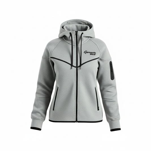 Women_s_Dark_Heather_Tech_Fleece_Hoodie-Garmentswear