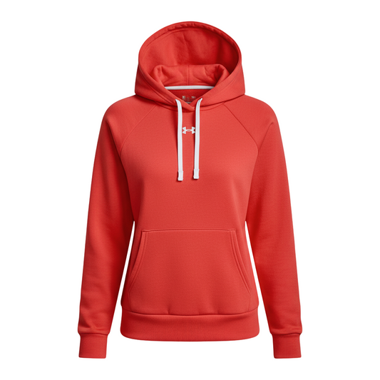 Women_s_Orange_Thermal_Fleece_Hoodie - Garmentswear