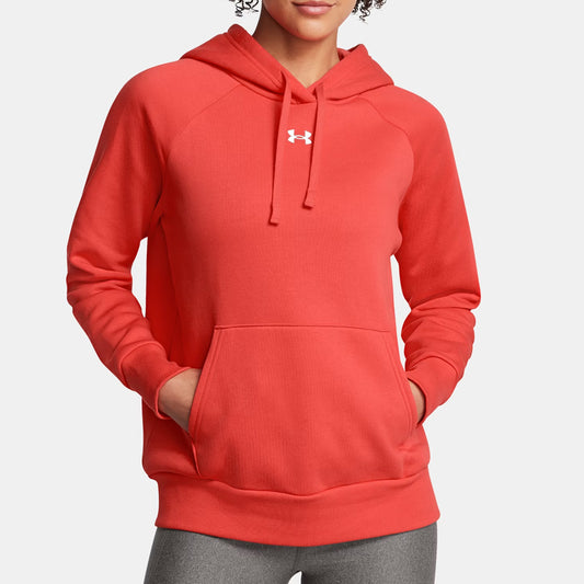 Women's Orange Thermal Fleece Hoodie