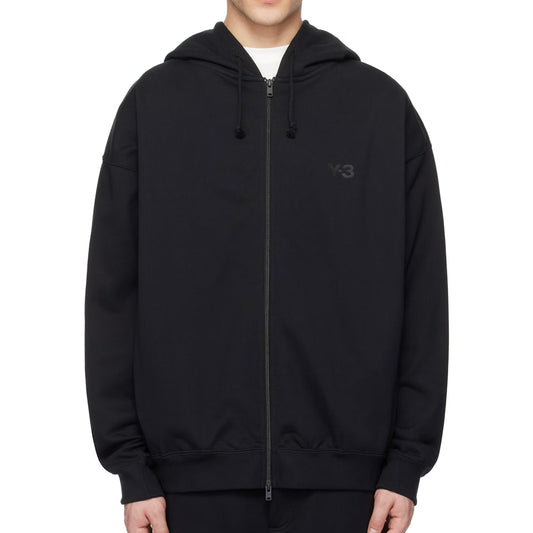 Graphic Black French Terry Zip Hoodie