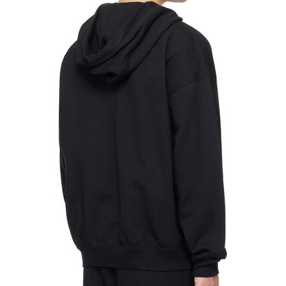 Graphic Black French Terry Zip Hoodie