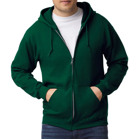 Forest Green Zip-Up Hoodie