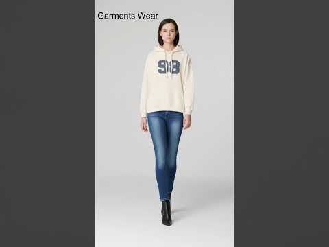 Women Solid Cream Pullover Hoodie