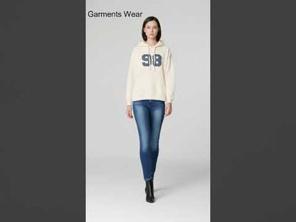 Women Solid Cream Pullover Hoodie